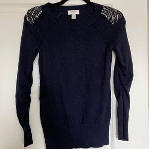 Loft Shoulder Sequined Sweater